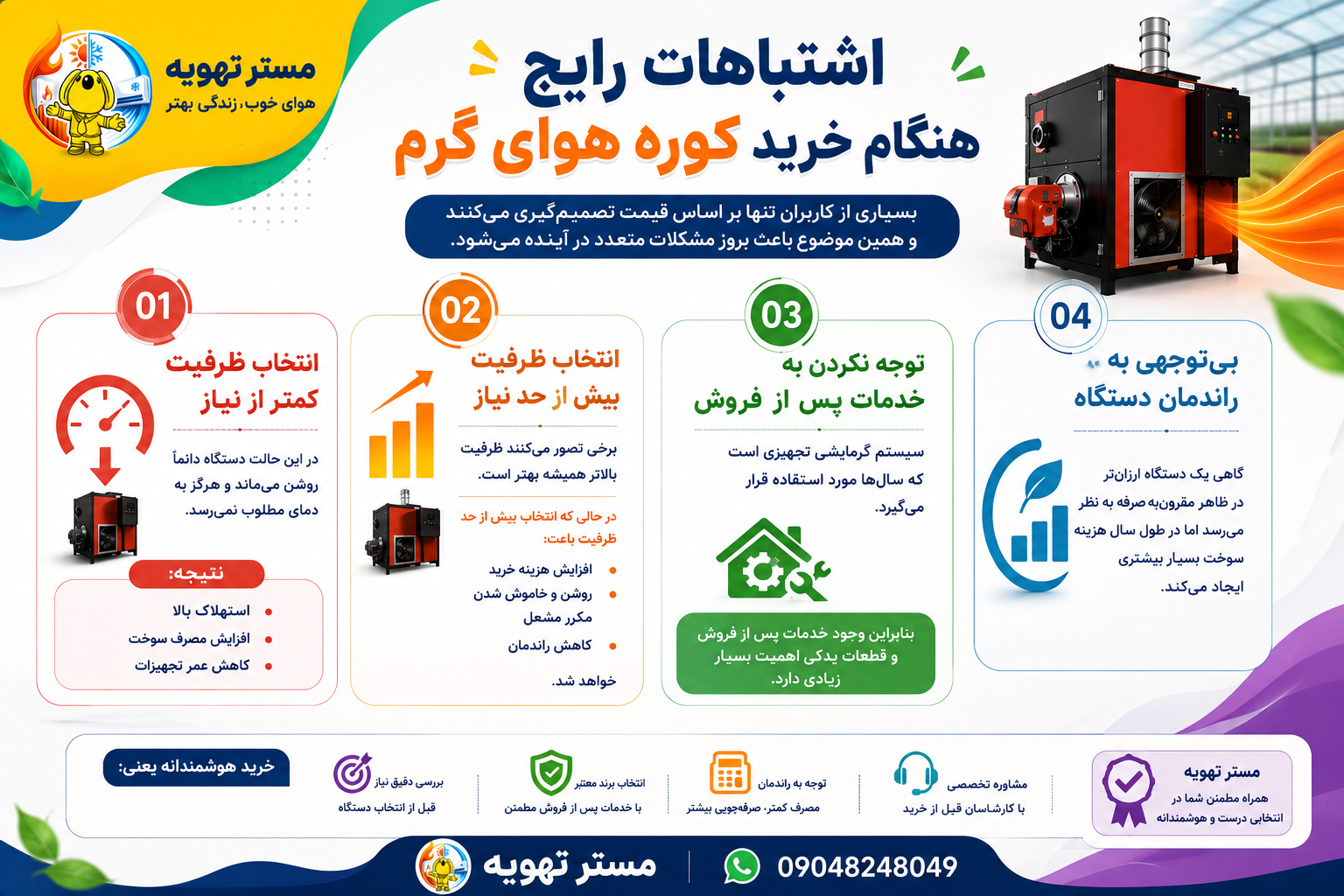 اشتباهات رایج هنگام خرید کوره های هوای گرم
