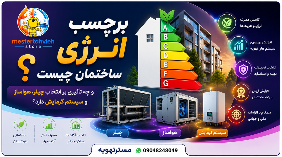 برچسب انرژی ساختمان چیست و چه تأثیری بر انتخاب چیلر، هواساز و سیستم گرمایش دارد؟